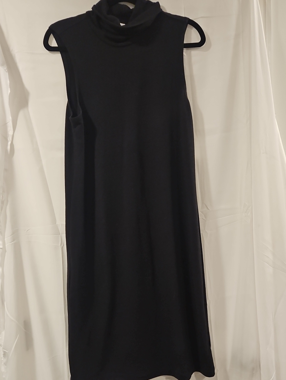 Old Navy Black Sleeveless Turtleneck Midi Dress